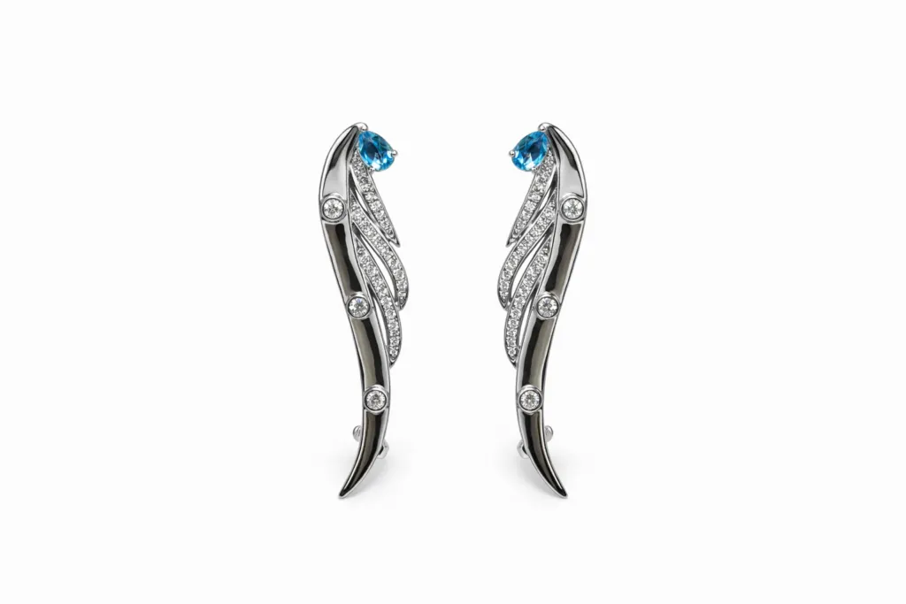 GRACE VEIL TOPAZ EARRINGS — Ring | Eterna Jewels Austin TX