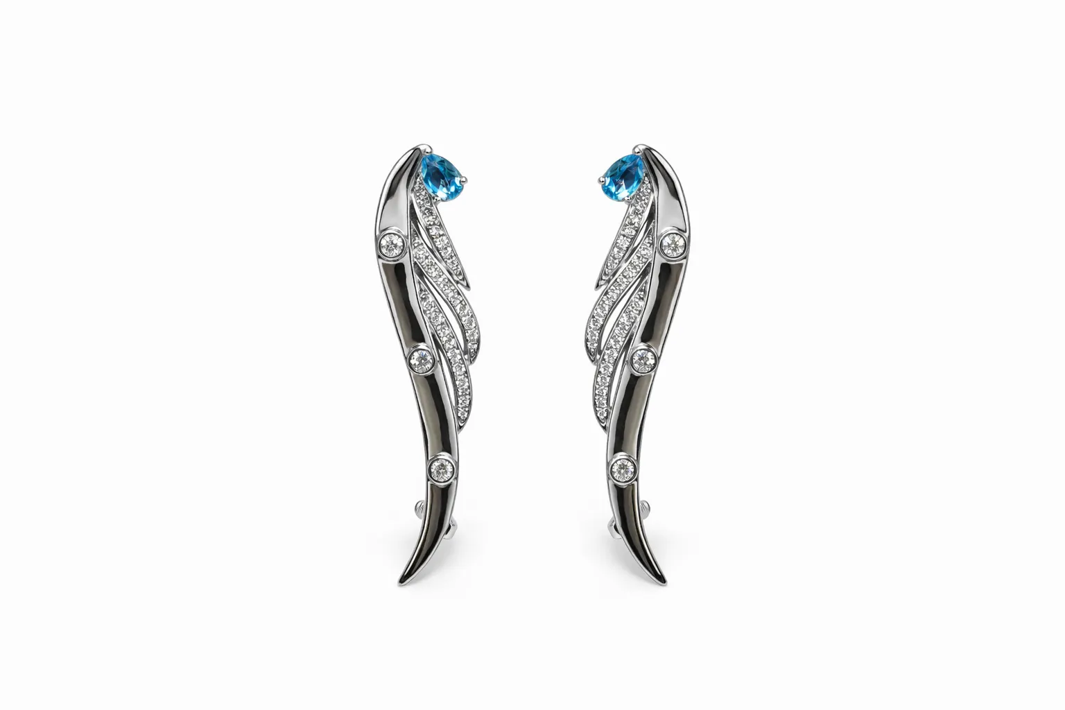GRACE VEIL TOPAZ EARRINGS — Ring | Eterna Jewels Austin TX