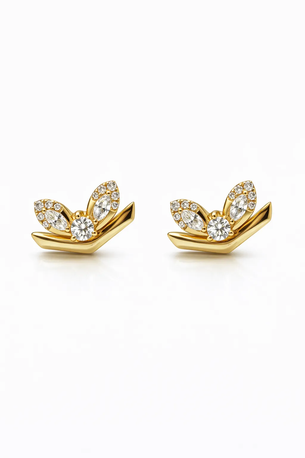 AQUA PETAL STUDS — Earrings | Eterna Jewels Austin TX