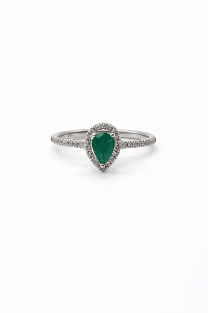EMERALD DEWDROP RING — Ring | Eterna Jewels Austin TX