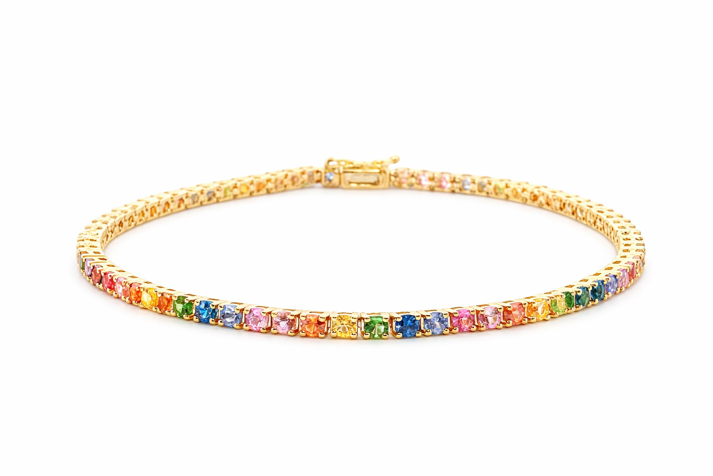 LUMINOUS SAPPHIRE TENNIS BRACELET — Bracelet | Eterna Jewels Austin TX