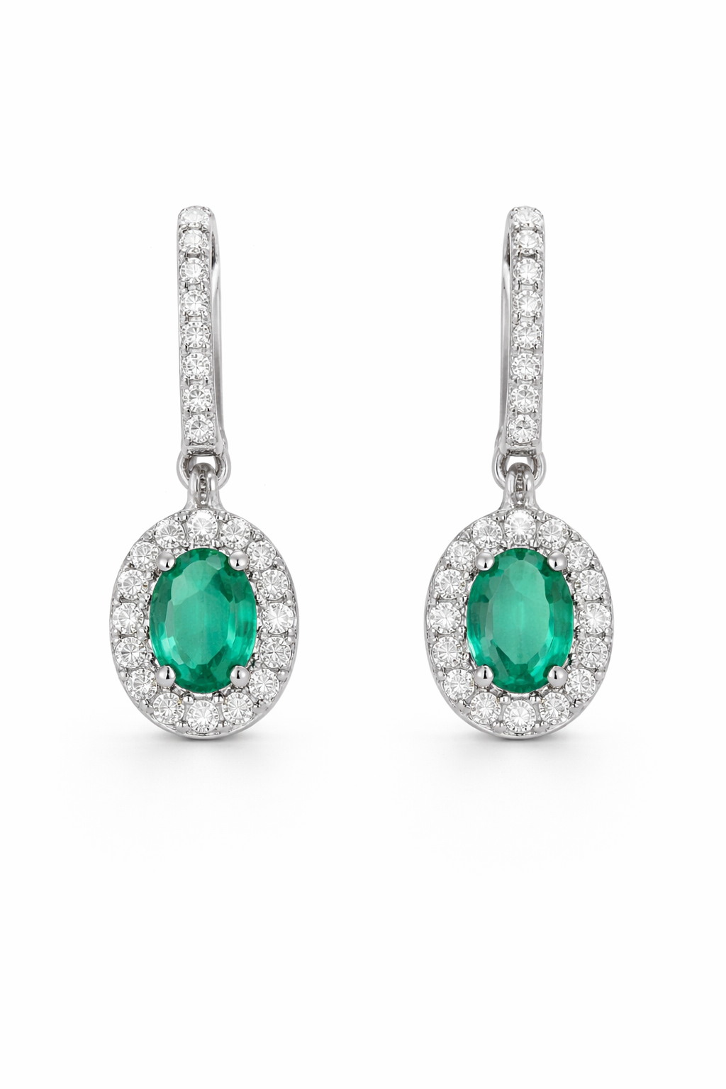 EMERALD OVAL SET DROP EARRINGS AND RING — Ring | Eterna Jewels Austin TX