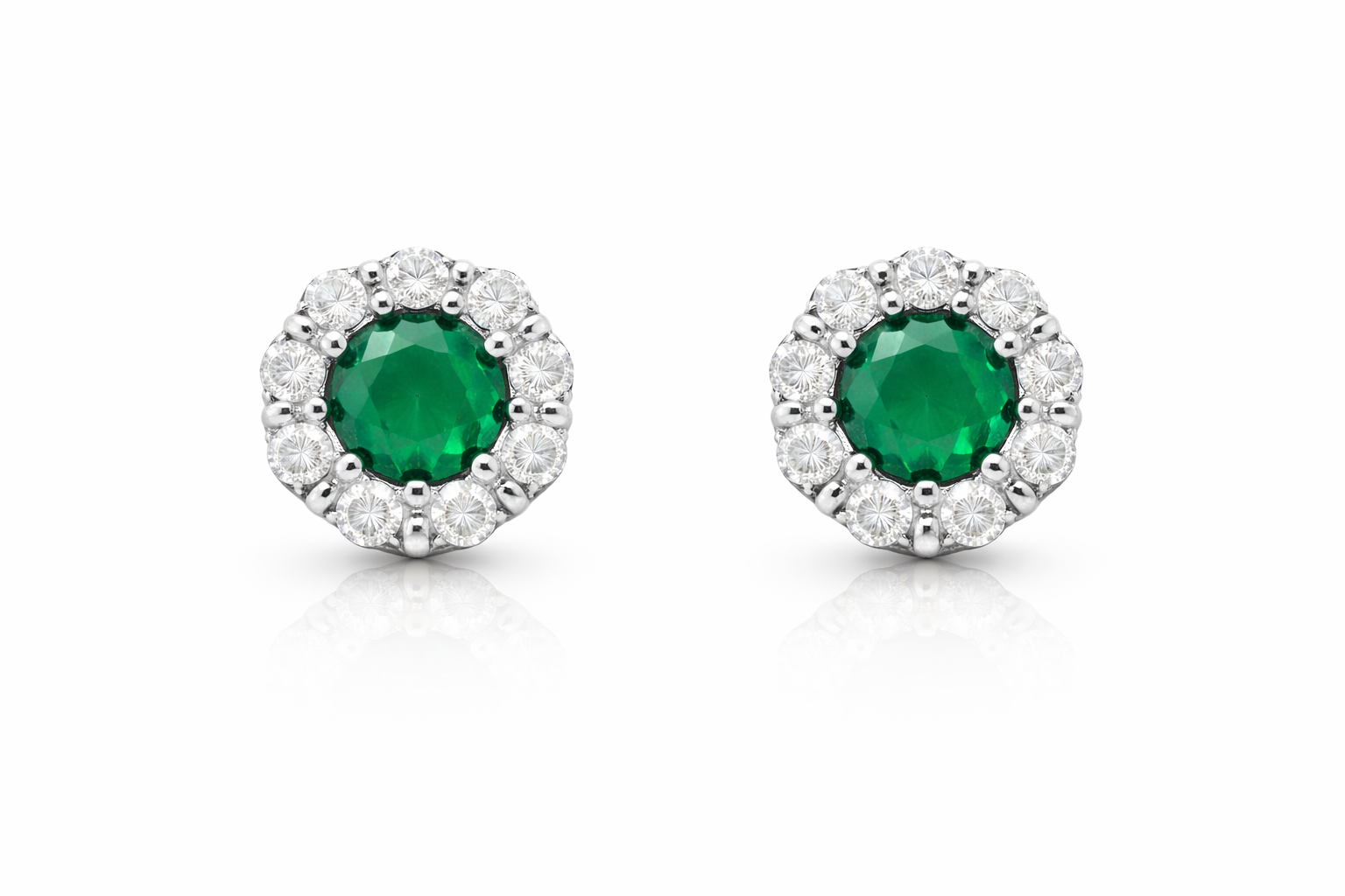 ROUND EMERALD RING & NECKLACE SET — Necklace | Eterna Jewels Austin TX