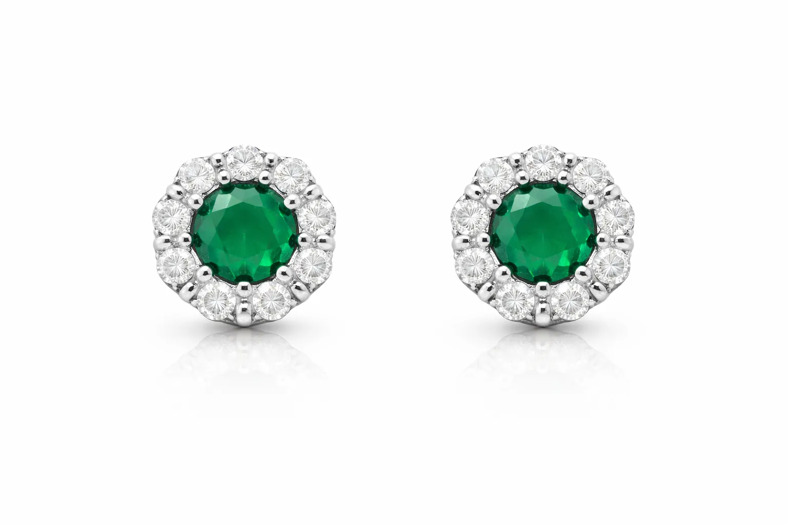 ROUND EMERALD RING & NECKLACE SET — Necklace | Eterna Jewels Austin TX