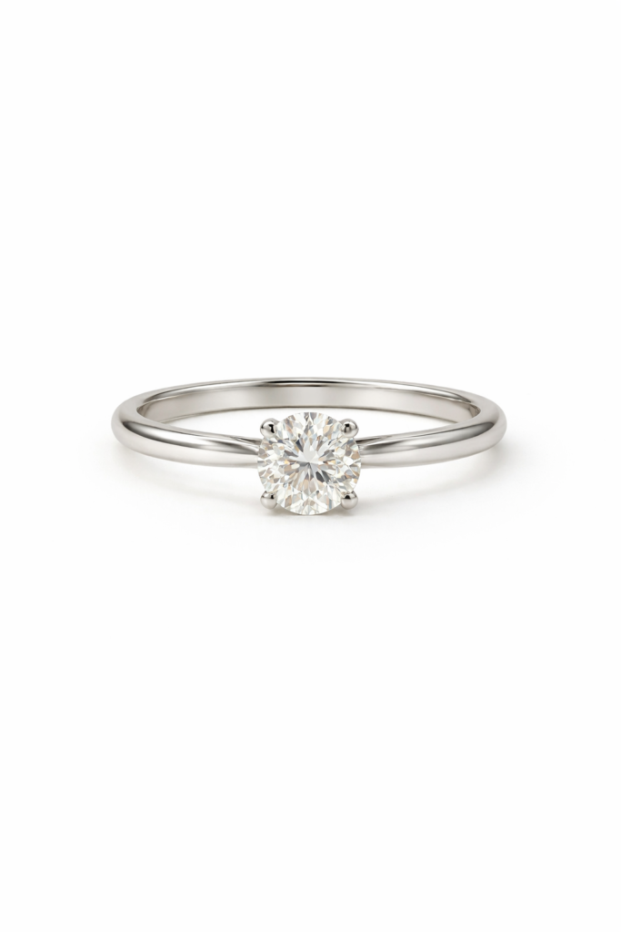 CLASSIC ROUND SOLITAIRE RING — Ring | Eterna Jewels Austin TX