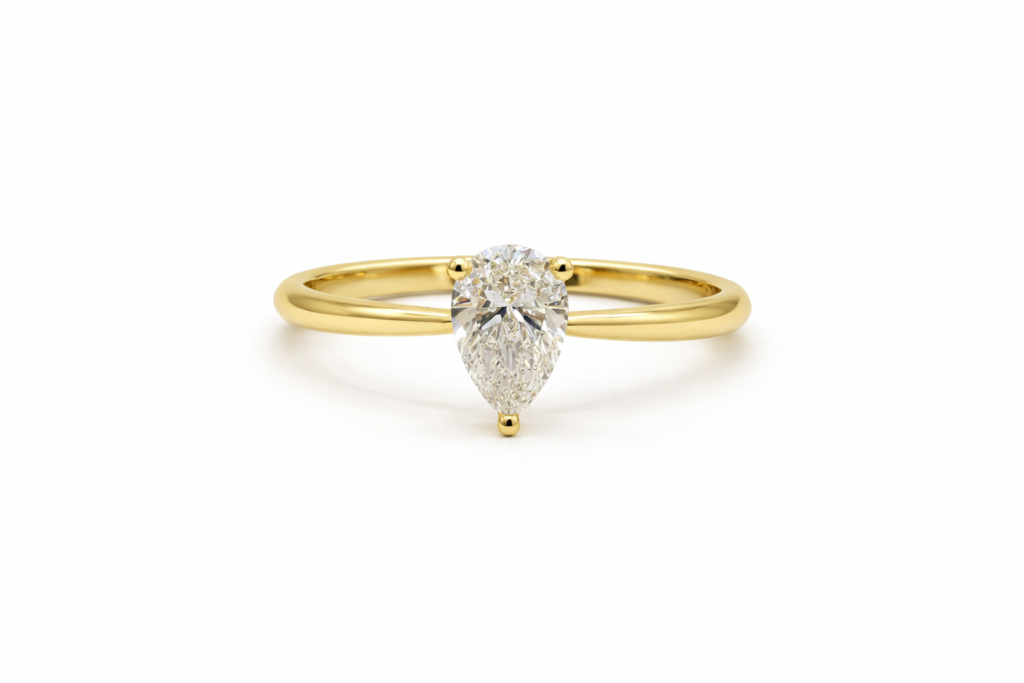 SERENITY PEAR SOLITAIRE — Ring | Eterna Jewels Austin TX