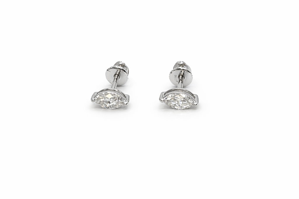 ESSENCE MARQUISE STUDS — Earrings | Eterna Jewels Austin TX
