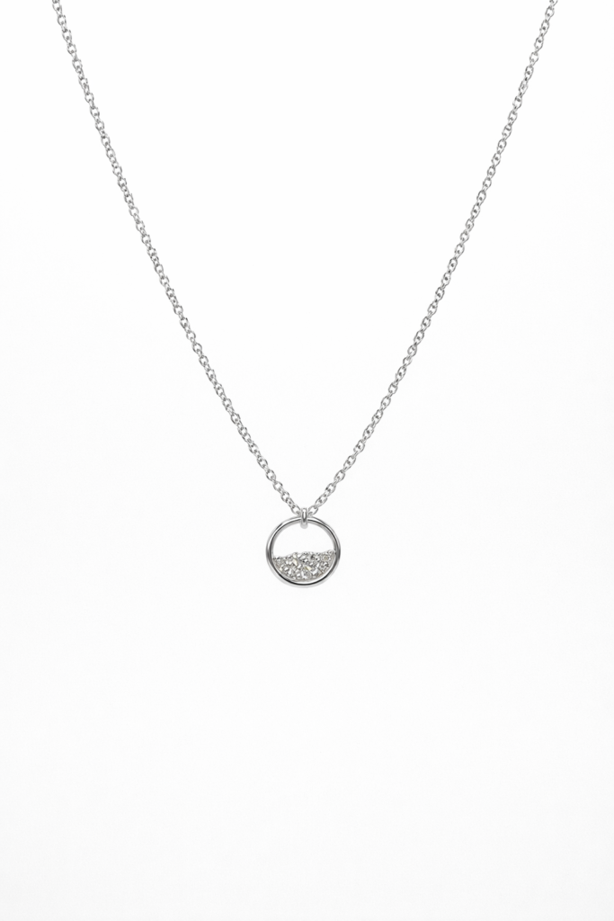 DIAMOND CIRCLE CLUSTER NECKLACE — Necklace | Eterna Jewels Austin TX