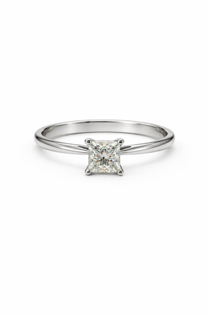 RADIANCE PRINCESS SOLITAIRE RING — Ring | Eterna Jewels Austin TX