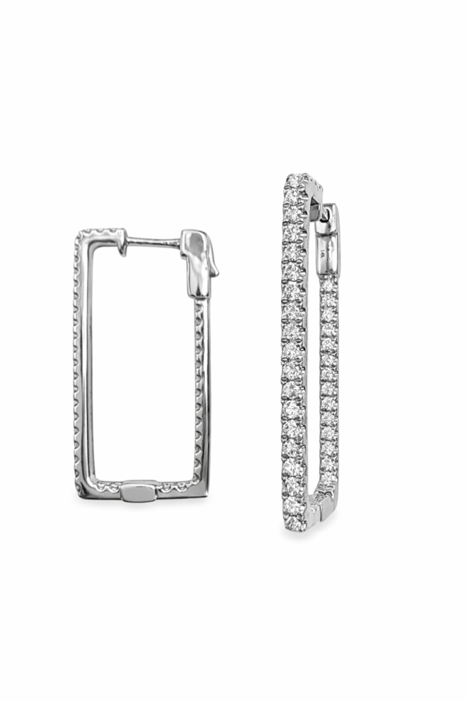 VERTEX FRAME HOOP EARRINGS — Earrings | Eterna Jewels Austin TX
