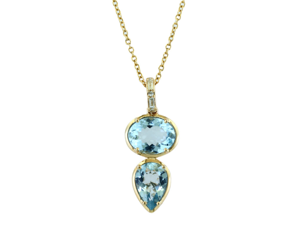 SKY BLUE TOPAZ CASCADE NECKLACE — Necklace | Eterna Jewels Austin TX