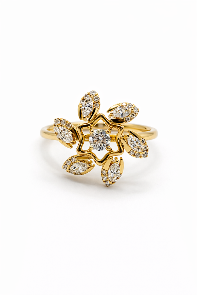 AQUA VELOUR BLOOM ETERNA RING — Ring | Eterna Jewels Austin TX