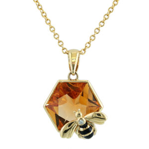 14K YG NECKLACE CIT 3.35CT