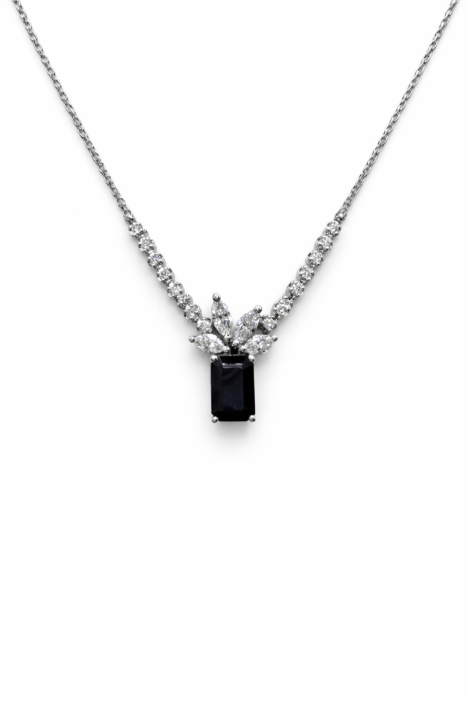 ASTRA NOIR SAPPHIRE NECKLACE — Necklace | Eterna Jewels Austin TX