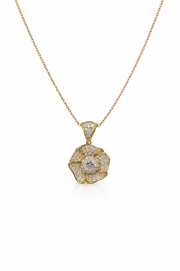 DAWN BLOSSOM DIAMOND NECKLACE — Necklace | Eterna Jewels Austin TX