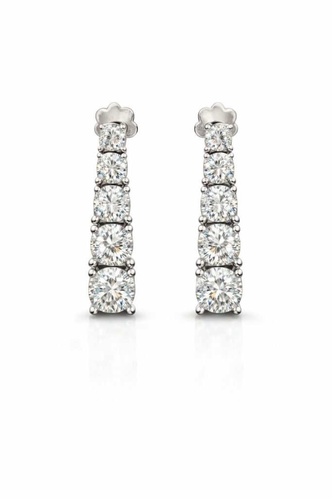 CASCADE OF LIGHT DIAMOND EARRINGS — Ring | Eterna Jewels Austin TX