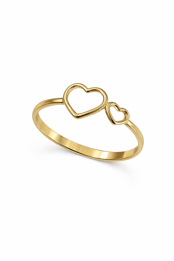 DOUBLE HEART RING 10064 — Ring | Eterna Jewels Austin TX