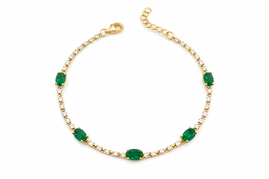 THE GREEN HORIZON EMERAD BRACELET — Bracelet | Eterna Jewels Austin TX