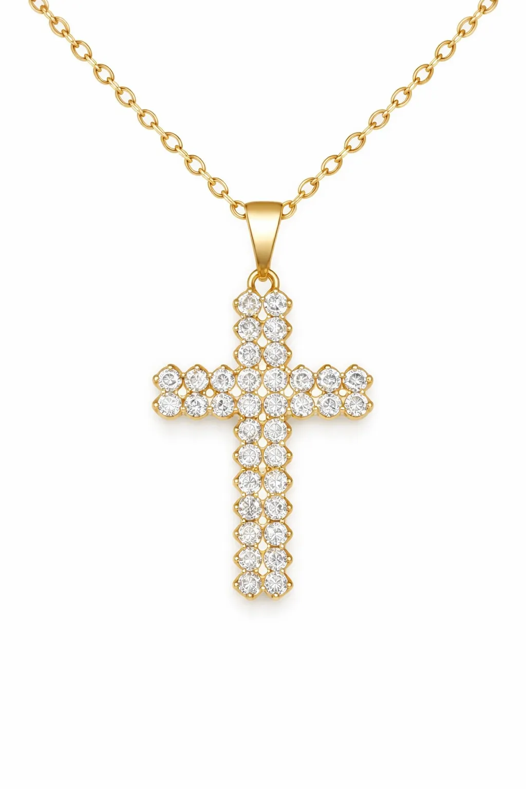 GRACE DIAMOND CROSS NECKLACE — Necklace | Eterna Jewels Austin TX