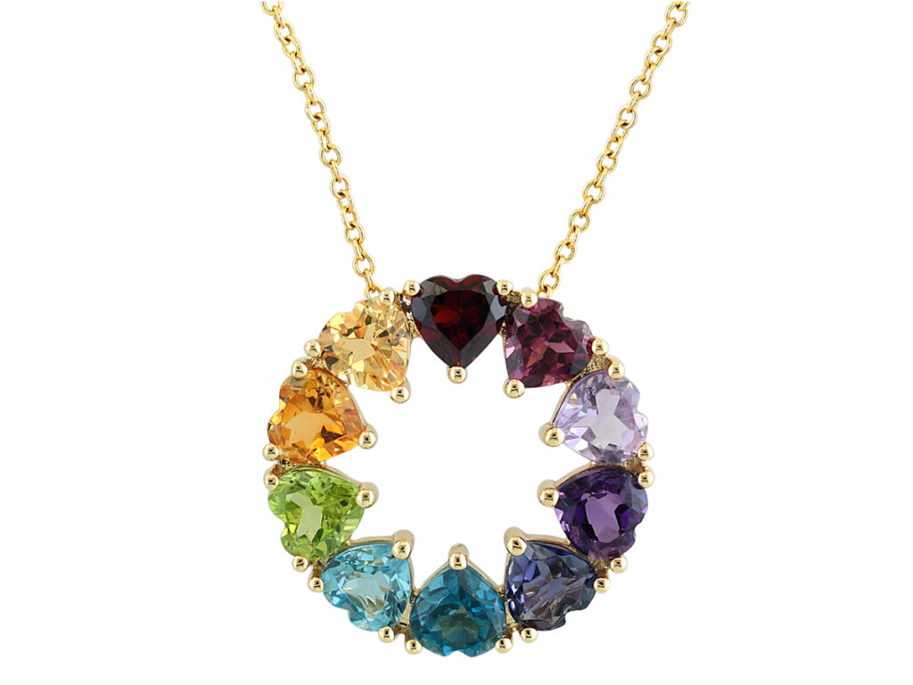 MOSAIC HEART CIRCLE NECKLACE — Necklace | Eterna Jewels Austin TX