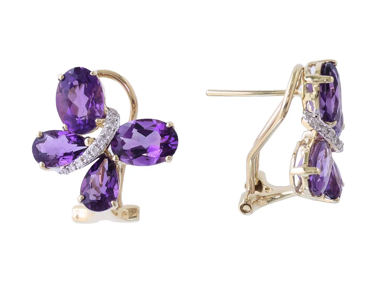 AMETHYST ALLURE BUTTERFLY EARRINGS — Earrings | Eterna Jewels Austin TX