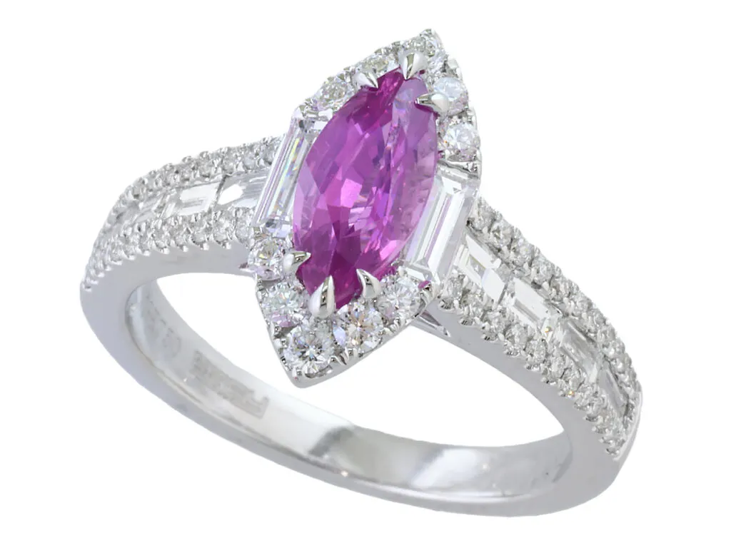 PINK SAPPHIRE CELESTIAL MARQUISE RING — Ring | Eterna Jewels Austin TX