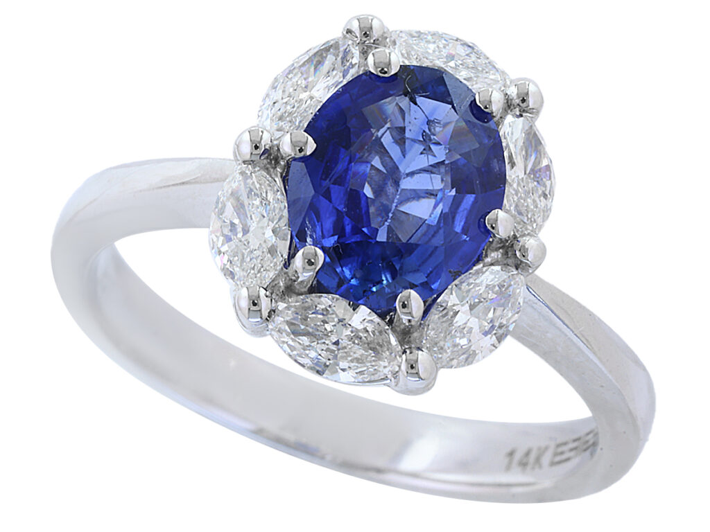 SAPPHIRE MARQUISE PETAL RING — Ring | Eterna Jewels Austin TX