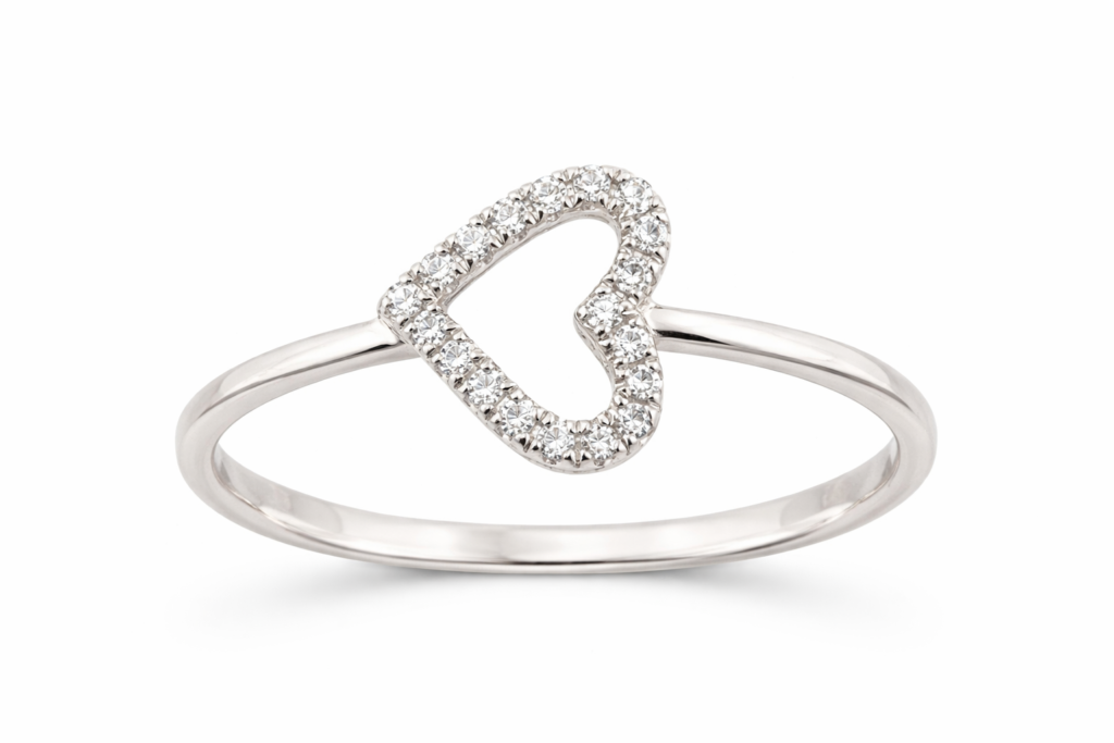 OPEN HEART DIAMOND RING — Ring | Eterna Jewels Austin TX