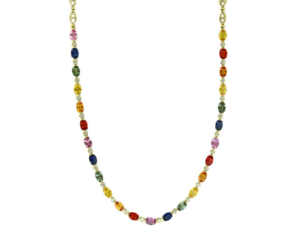 MULTI SAPPHIRE LUXE NECKLACE — Necklace | Eterna Jewels Austin TX