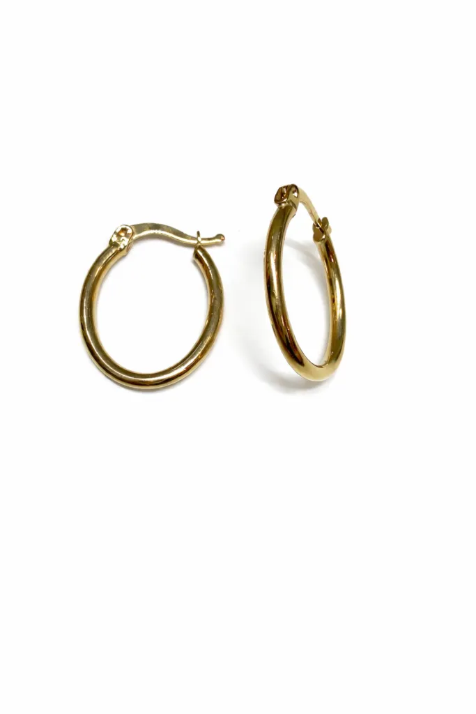 THIN OVAL HOOPS 10115 — Earrings | Eterna Jewels Austin TX