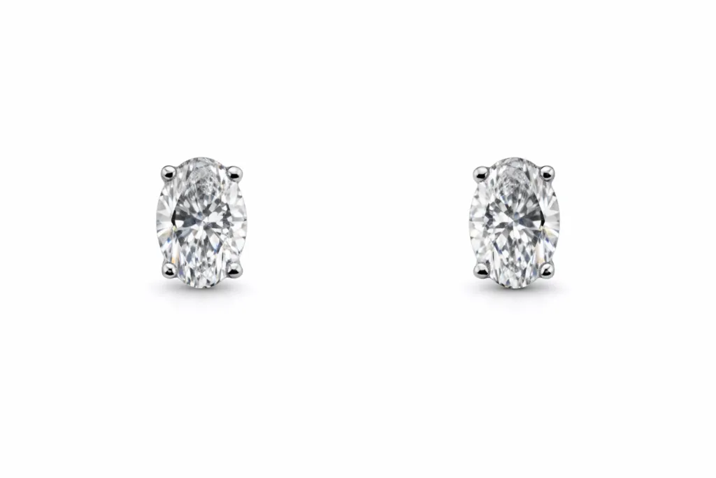 OVAL CUT TIMELESS STUDS — Earrings | Eterna Jewels Austin TX
