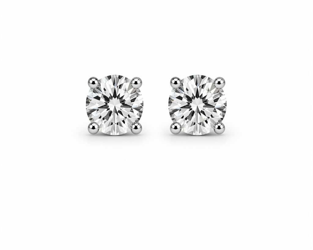 SILK ROUND STUDS — Earrings | Eterna Jewels Austin TX