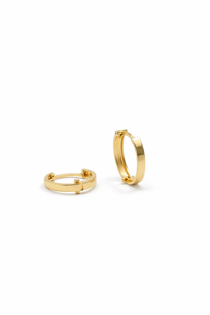 THICK ROUND HUGGIES 10113 — Earrings | Eterna Jewels Austin TX