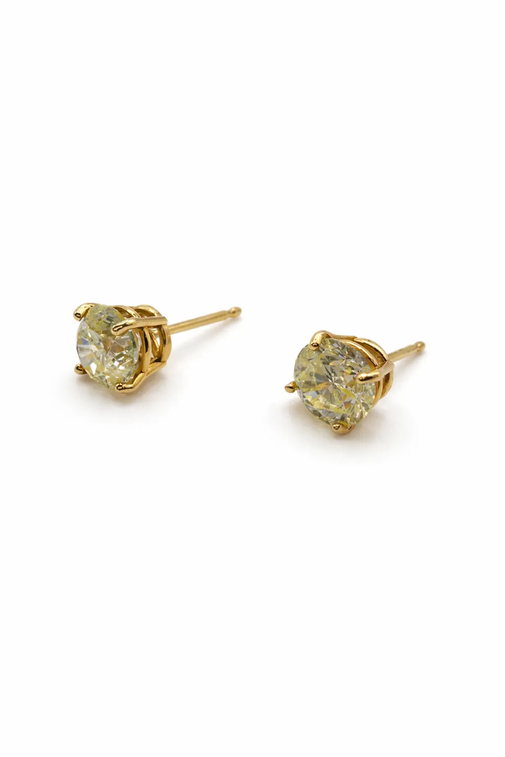 RICH GOLD DIAMOND STUDS — Earrings | Eterna Jewels Austin TX