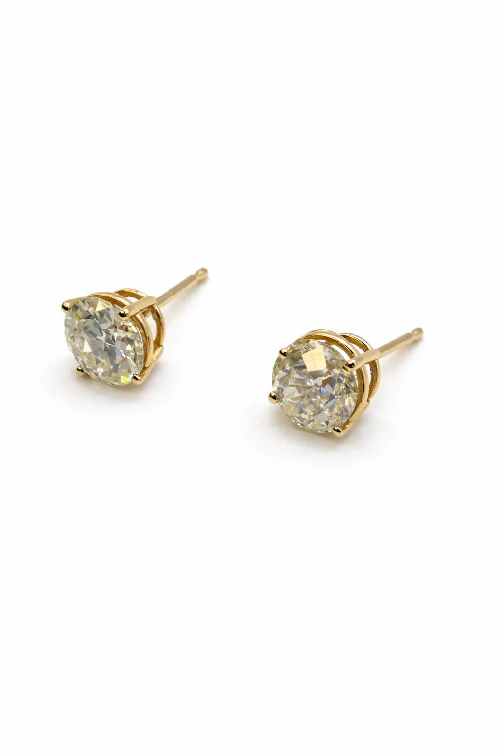 CHAMPAGNE DIAMOND STUDS — Earrings | Eterna Jewels Austin TX