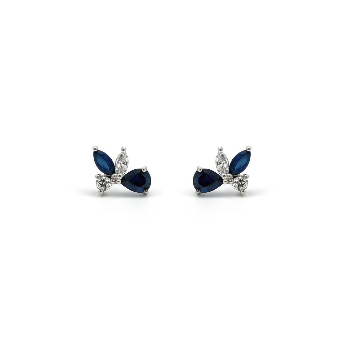 MIDNIGHT PETAL EARRING STUDS — Earrings | Eterna Jewels Austin TX