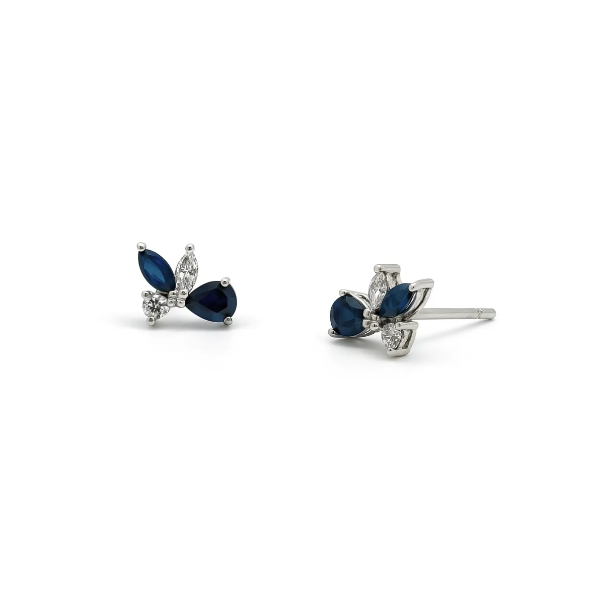 MIDNIGHT PETAL EARRING STUDS — Earrings | Eterna Jewels Austin TX