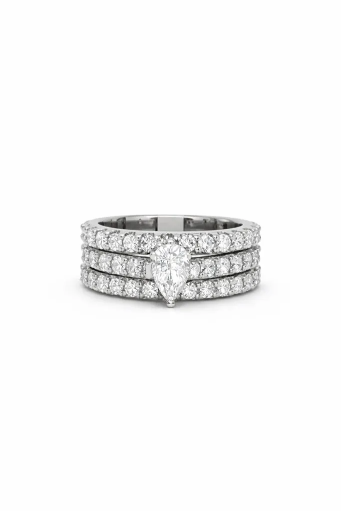 PEAR VOW TRIO RING — Ring | Eterna Jewels Austin TX
