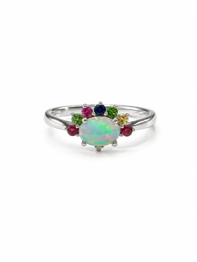 18KW 2.48 OPAL/TSAV/RUBY RG — Ring | Eterna Jewels Austin TX