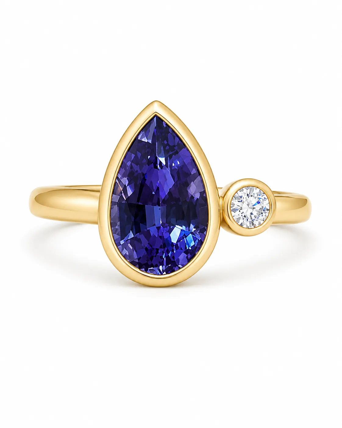 18KY 1.59CT TANZ .08CT DIA RG | Eterna Jewels Austin TX