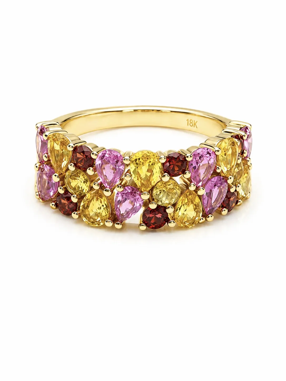 18K YG 1.32CT MULTI SAPPHIRE RG — Ring | Eterna Jewels Austin TX