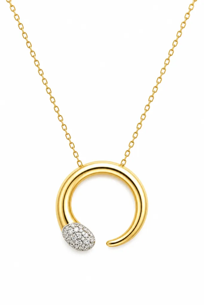 OPEN CIRCLE PENDANT NECKLACE — Necklace | Eterna Jewels Austin TX