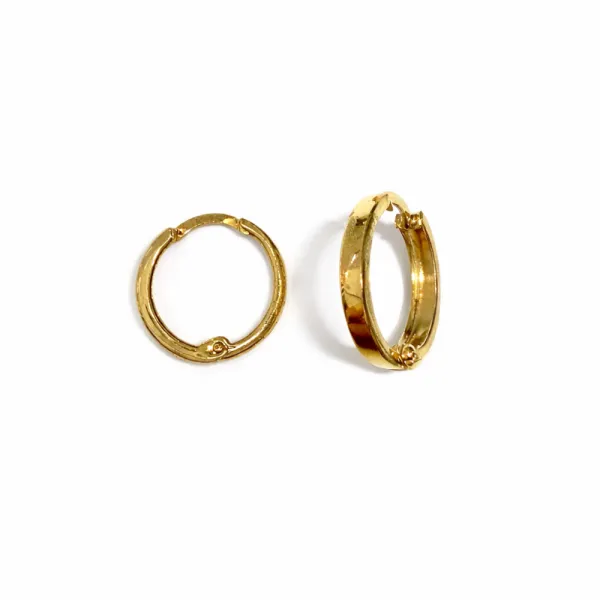 THICK ROUND HUGGIES 10117 — Earrings | Eterna Jewels Austin TX