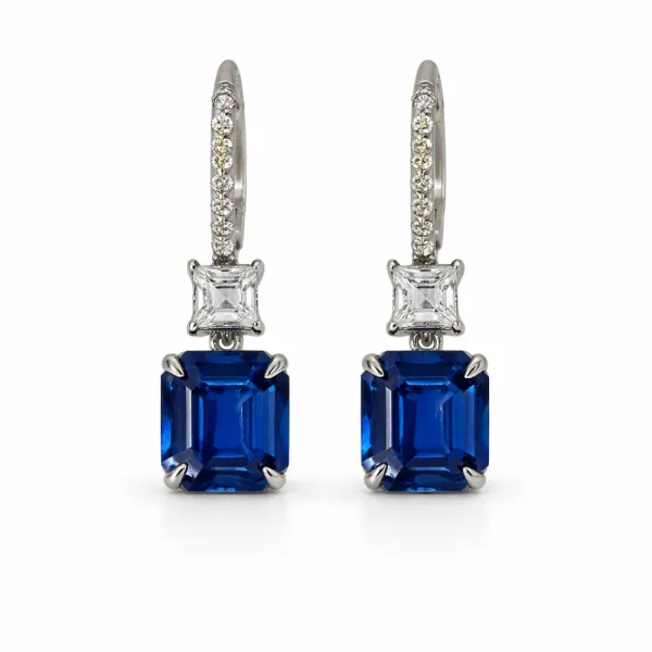 BLUE ICON SAPPHIRE EARRINGS — Earrings | Eterna Jewels Austin TX