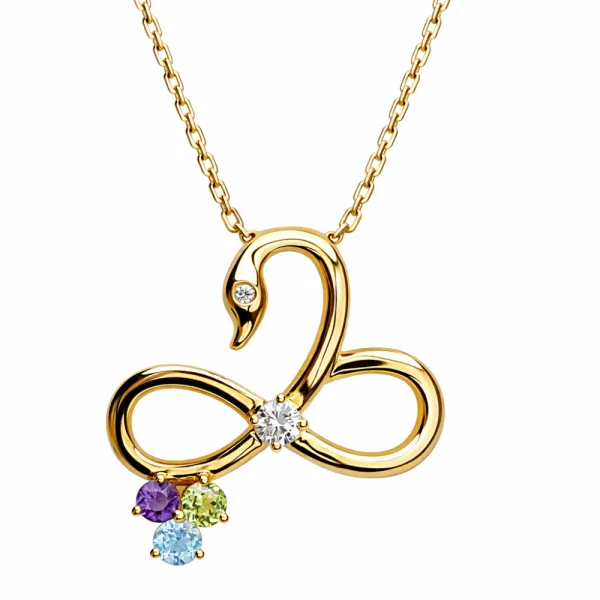 THE SIGNATURE SWAN GEM NECKLACE — Necklace | Eterna Jewels Austin TX