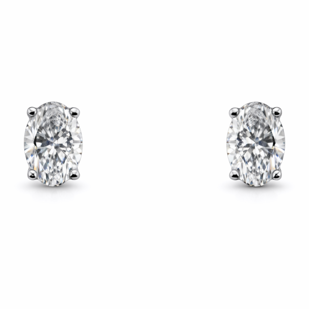 OVAL CUT TIMELESS STUDS — Earrings | Eterna Jewels Austin TX