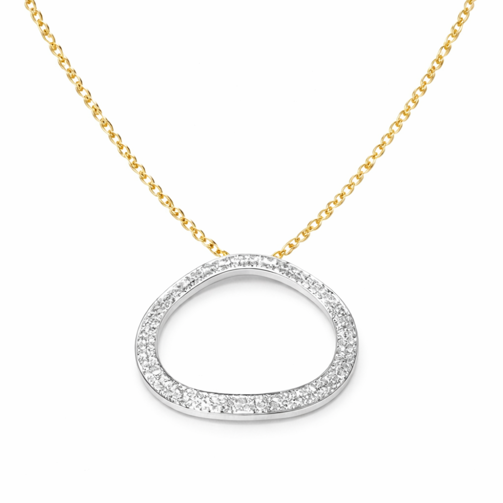 OVAL HALO NECKLACE — Necklace | Eterna Jewels Austin TX