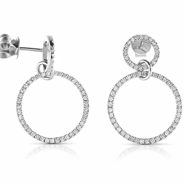 DIAMOND LUMINA DISC EARRINGS — Ring | Eterna Jewels Austin TX