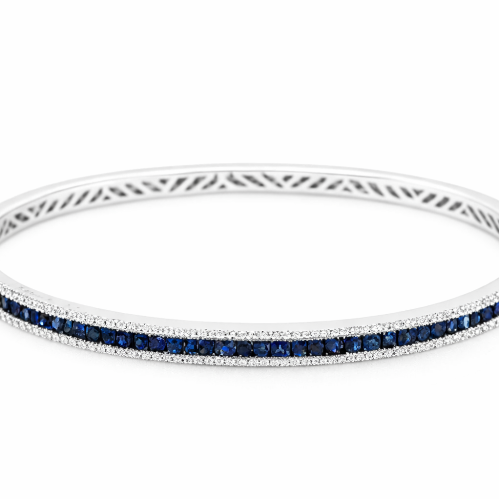 SAPPHIRE OCEAN VEIL BANGLE — Bracelet | Eterna Jewels Austin TX