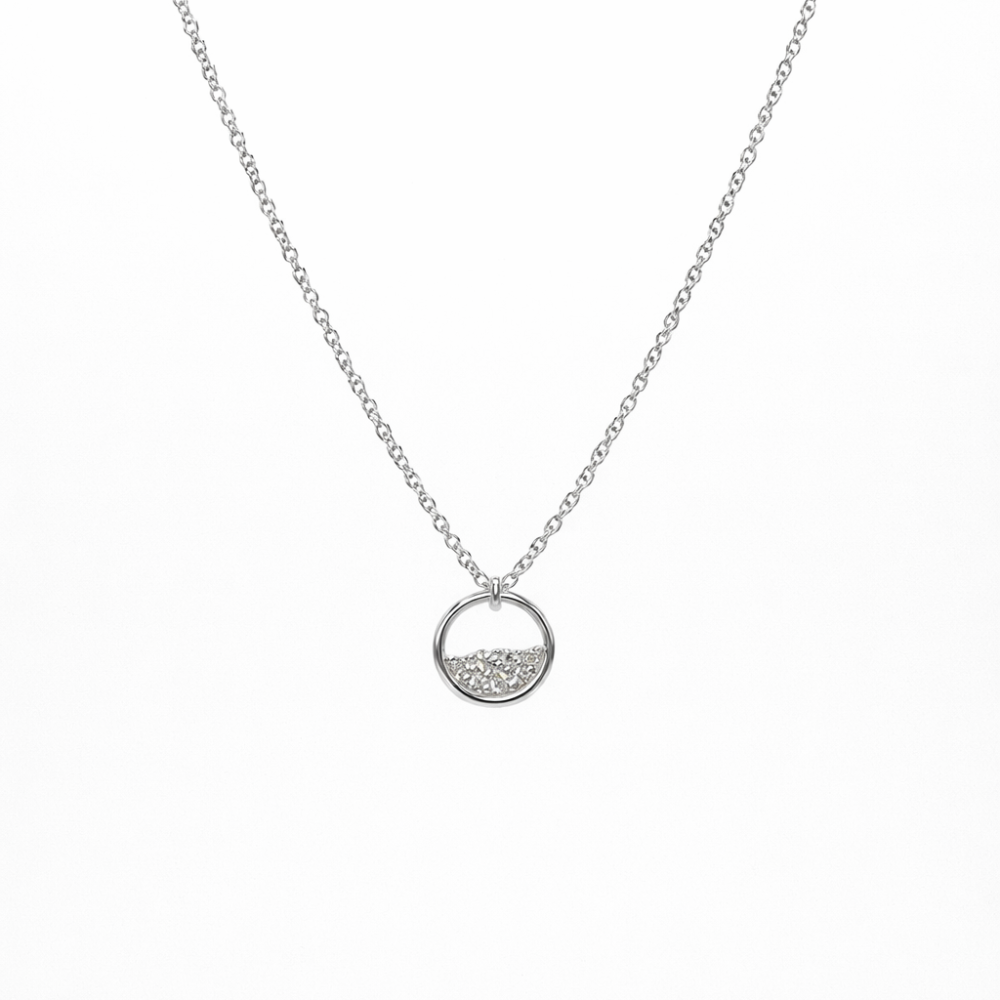 DIAMOND CIRCLE CLUSTER NECKLACE — Necklace | Eterna Jewels Austin TX